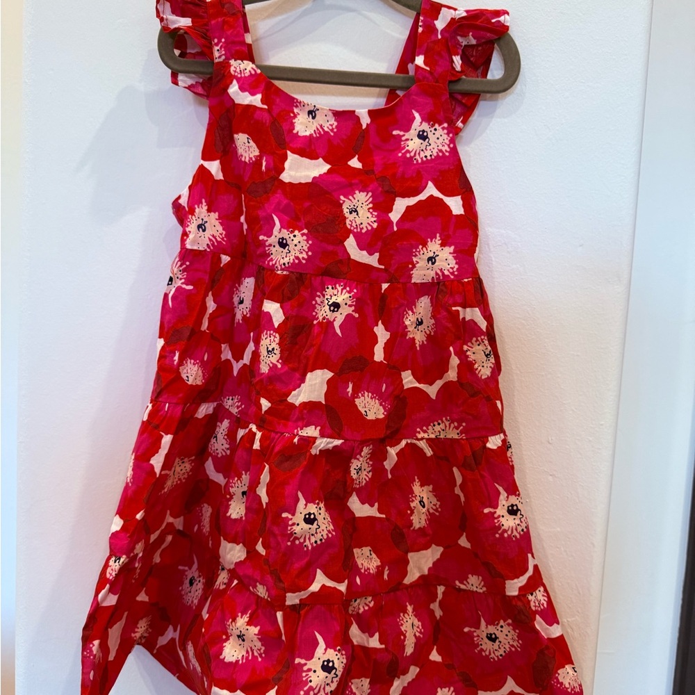 Tutto Piccolo Floral Red Kids Dress-NWT
